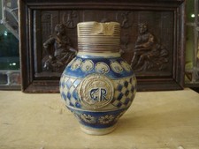 18 century stoneware westerwald  saltglaze  jug ,krug , king george,rex picture