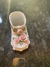 decorative vintage baby shoe planter picture
