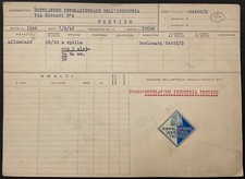 DOPOLAVORO INDUSTRIA TREVISO OND 1942 DISTINTIVO + SCHEDA PRODUZIONE REGNO picture