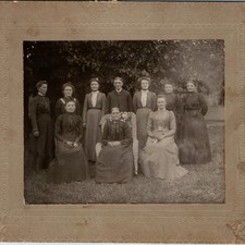 ID'd c1900s La Crosse WI Family Group Cabinet Card Wehr Wieking Kastenschmidt picture
