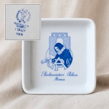VTG Richard Ginori Ambasciatori Palace Roma Hotel Porcelain Ashtray Dish Italian picture