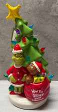 Hobby Lobby GRINCH & Max Hand-Painted Pre-Lit LED Ceramic Christmas Tree picture