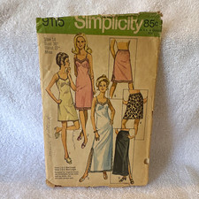 Simplicity 9115 Misses & Women’s Slip & Half Slip Sewing Pattern Vintage Cut picture