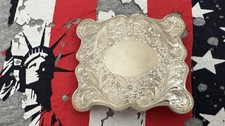 VTG McCabe Silversmiths Antique 1940s 195Os Sterling Silver Monogram Belt Buckle picture