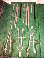 Vintage Geometry Drafting Compass Set Made in Germany No 205 Case picture