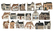 Vintage Philip Laureston Miniature Village Ceramic Houses - Lot of 18 - England picture