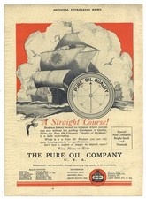 1927 Pure Oil Company of the USA Ad: A Straight Course to Pure Oil Quality picture