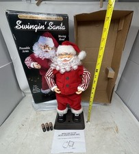 Vintage Hip Swinging Santa Claus 18” W/ Box & Batteries -  Working See  Video. picture