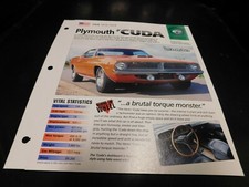 1970-1974 Plymouth Cuda Spec Sheet Brochure Photo Poster 71 72 73 picture