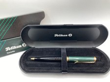 Excellent Pelikan Souveran Green Striped Ballpoint Pen Case Included picture