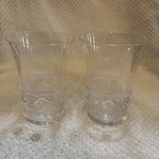 Pair of Juliska Isabella Clear 8 oz. Flat Tumblers in EUC  picture