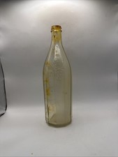 Vintage Embossed Schweppes Bottle Trademark Registered Clear Glass Bottle 10” picture