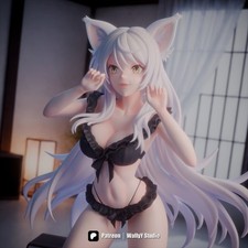 1:8 Black Hanekawa Monogatari Fan Art UNPAINTED Resin Garage Kit picture