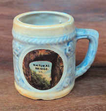 Natural Bridge Virginia VA Blue Ceramic Souvenir Mini Mug Collectible Gift picture