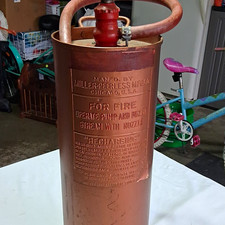 Miller-Peerless Mfg Co Chicago USA Vintage Fire Extinguisher Pump 'FOR FIRE' picture