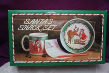 Vintage 1989 Roman Santa's Snack Set NEW picture