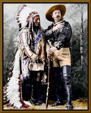Buffalo Bill & Sitting Bull 1895, Toolbox - Refrigerator Magnet, 42 MIL picture