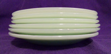 6 JADEITE Fire King Saucers JANE RAY Oven Ware SAUCERS 5.75