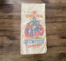 George Armstrong Custer Farm Seeds Feed Sack Peavey Seed House Little Big Horn picture