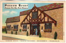 LINEN Postcard THE SANSOM HOUSE - PHILADELPHIA, PA picture