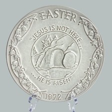 Frankoma Vintage Easter Plate Series “He is Risen” Hope & Resurrection 1972 picture