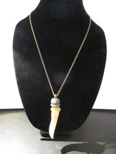 Antique Horn Shaped Glass Perfume Amulet with Metal Repousse Cap picture