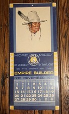 1932 Great Northern Calendar With Blackfeet Chief Mint Condition picture