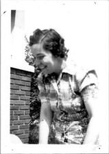 POV Close Up Selfie Beautiful Smiling Cheerful Woman 1930s Vintage Photo picture