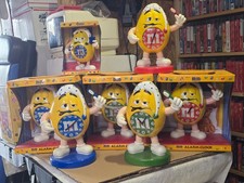 M&M's Yellow Peanut Alarm Clock w/Toothbrush Blue Green Red in Box Set/Loose Set picture