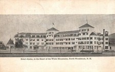 Hotel Alpine White Mountains North Woodstock New Hampshire Antique Postcard 1921 picture
