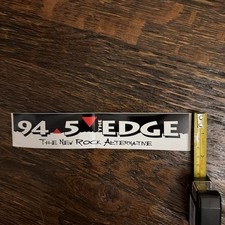 VTG 94.5 The Edge Radio Station Bumper Sticker 90s Grunge Alternative Dallas NEW picture