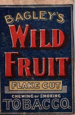 Vintage Bagley's Wild Fruit Cut Chewing Or Smoking Tobacco Advertising Label picture