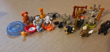 toy animal bundle with food bowl and bed mixed animal toys figures some movable picture