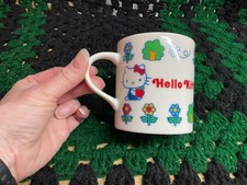 Rare Hello Kitty Vivitix Girls Mug Sanrio 1999 Hello Kitty flowers squirrel mug picture