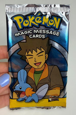 Brock & Mudkip - Vintage 2006 Pokemon Merlin Magic Message Sealed Booster Pack picture