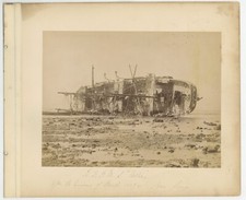 American Samoa Civil War 1890 German Navy Gunboat Cabinet Card Shipwreck Maroon picture
