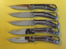 5-UNBRANDED SMALL PARAFRAME POCKET KNIVES 2.5”BLADE 6.25”TOTAL W/CLIP NIB L-5 picture