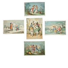 THOS RUSSELL & CO Dry Goods Clark's Mile-End Lot of (5) 1881 Trade Cards picture