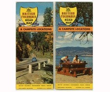 Vintage 1957 British Columbia Canada Official Road Map picture