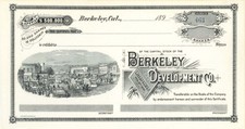 Berkeley Development Co. - circa 1890's Unissued Stock Certificate - General S picture