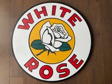 20 in White Rose Wood Sign Wall Art Signage Vintage Style picture