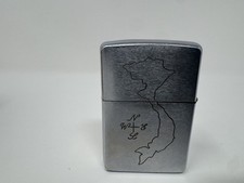 Vintage 1966 Zippo Lighter Vietnam War Cam Ranh Bay 1966-1967 Engraved Map picture