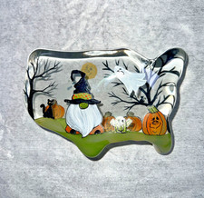 OOAK FENTON HALLOWEEN USA PAPERWEIGHT BY  SIGNED TRUDY MENDENHALL picture