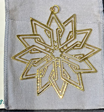 1995 Metropolitan Museum of Art New York 24k Gold Plated Bras Snowflake Ornament picture