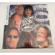 New 2001 WWF World Wrestling Federation 16 Month Wall Calendar Attitude Era picture