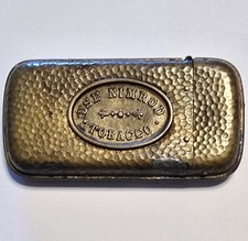 Antique Nimrod Tobacco Advertising Match Safe Striker Textured Brass Toned Case picture