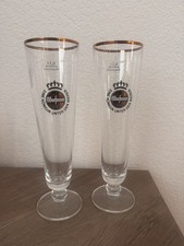 Warsteiner Premium Pilsner Glasses Set Of 2 0.3L Germany Crystal 9in Fluted picture