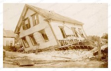 Lawrence Massachusetts 1890 House Raised on Cribbing Standard Postcard picture