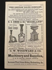 1883 Antique Ad Page Dimond Hand Stamps, Willett Vases, Trundy Tents & Flags MA picture
