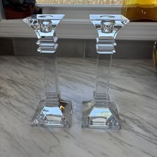 Vintage Waterford Marquis Crystal Treviso Candlestick Holders 8.25 tall Mint Con picture